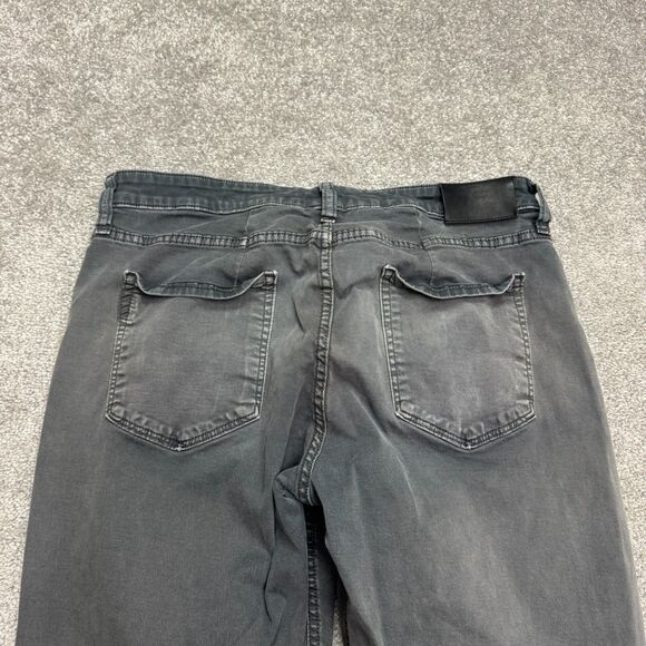 Paige Lennox Slim Fit Denim Jeans Men 33x30 Vintage Ember Faded Black Gray 32x30 - Picture 3 of 16